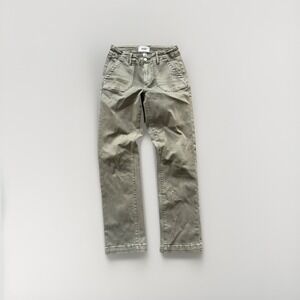 PAIGE Mayslie Women's Utility Style Straight‎ Ankle Jeans Size 24 Cropped Green
